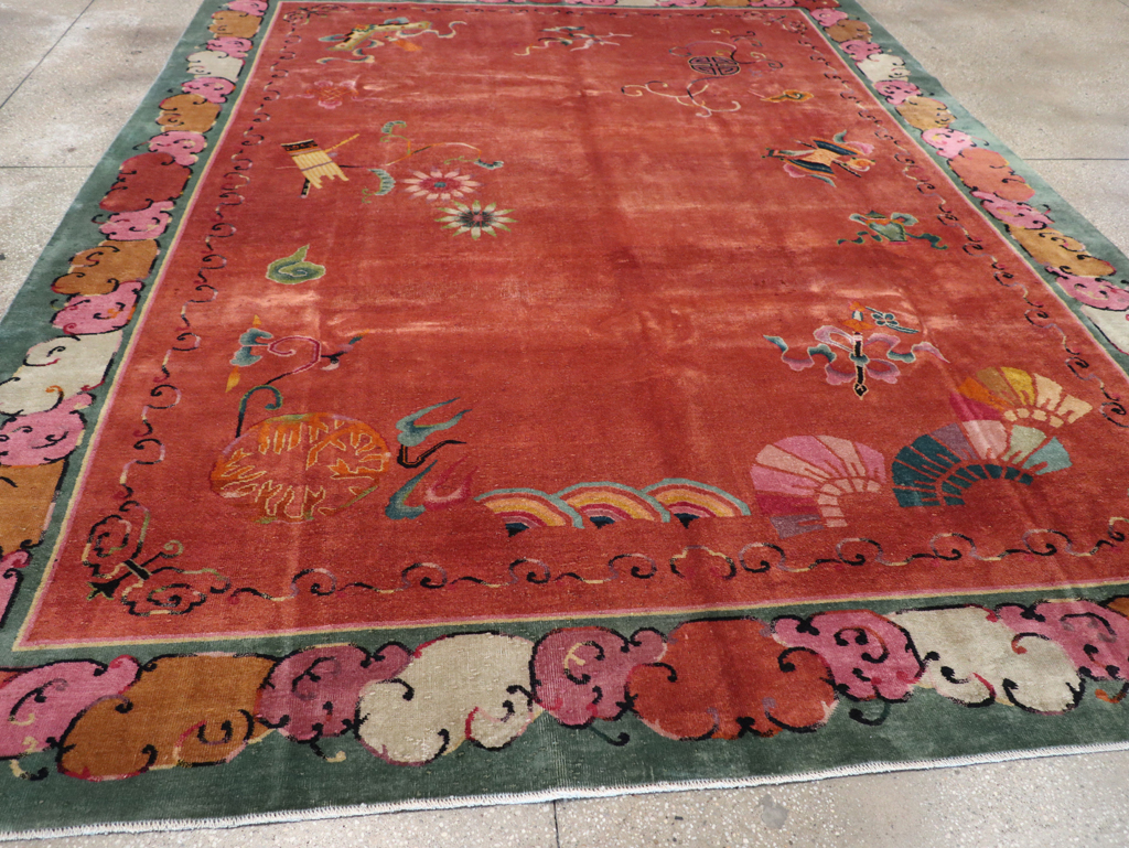Vintage Chinese Art Deco Room Size Carpet, No.31885 - Gsblank