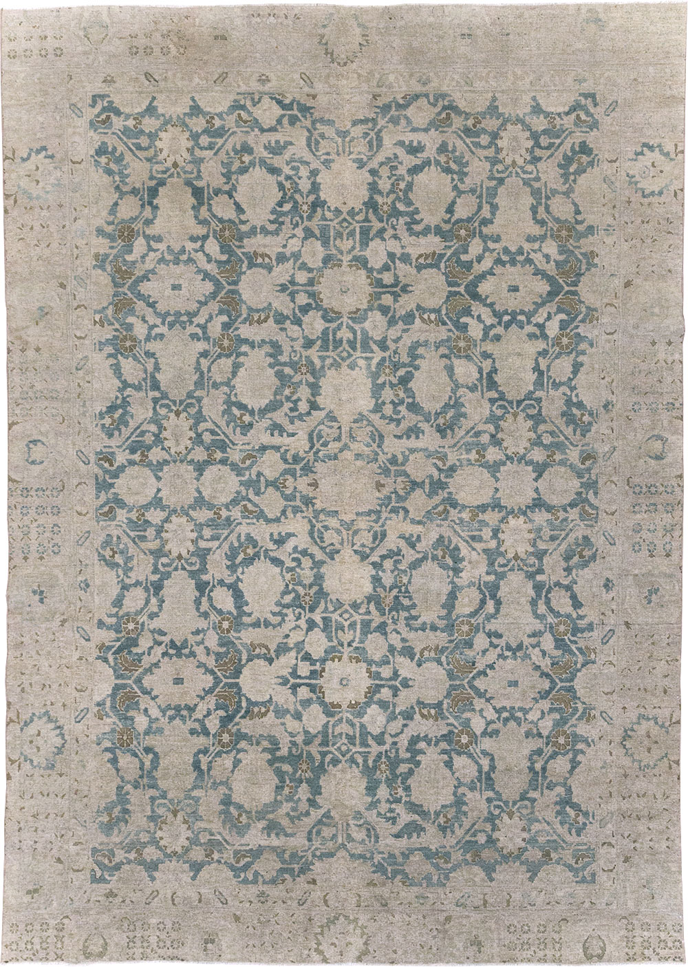 Antique Persian Tabriz Small Room Size Carpet, No.31889 - Gsblank