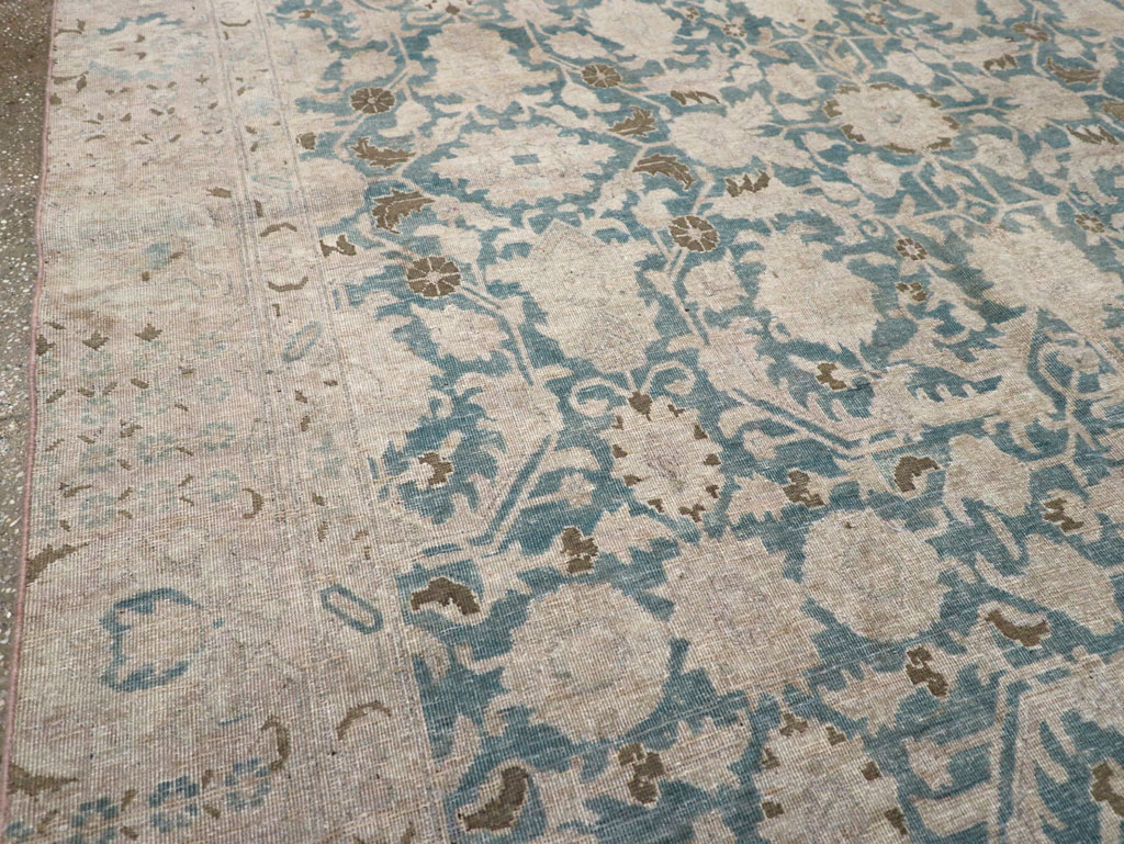 Antique Persian Tabriz Small Room Size Carpet, No.31889 - Gsblank