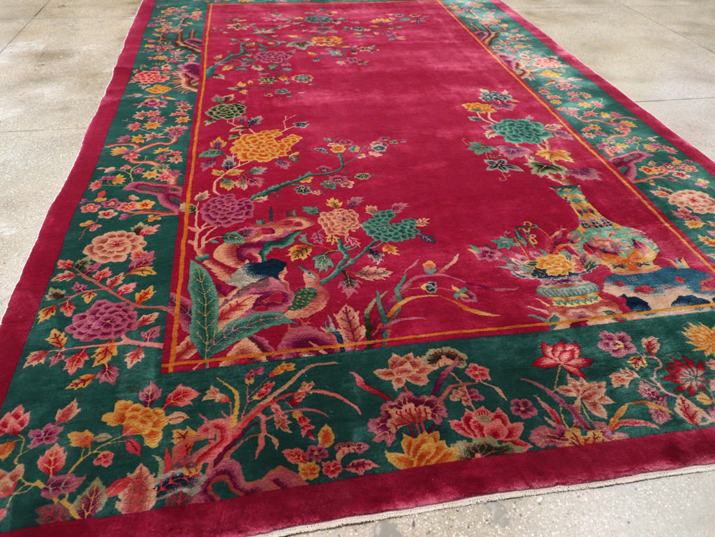 Vintage Chinese Art Deco Carpet, No.31896 - Gsblank