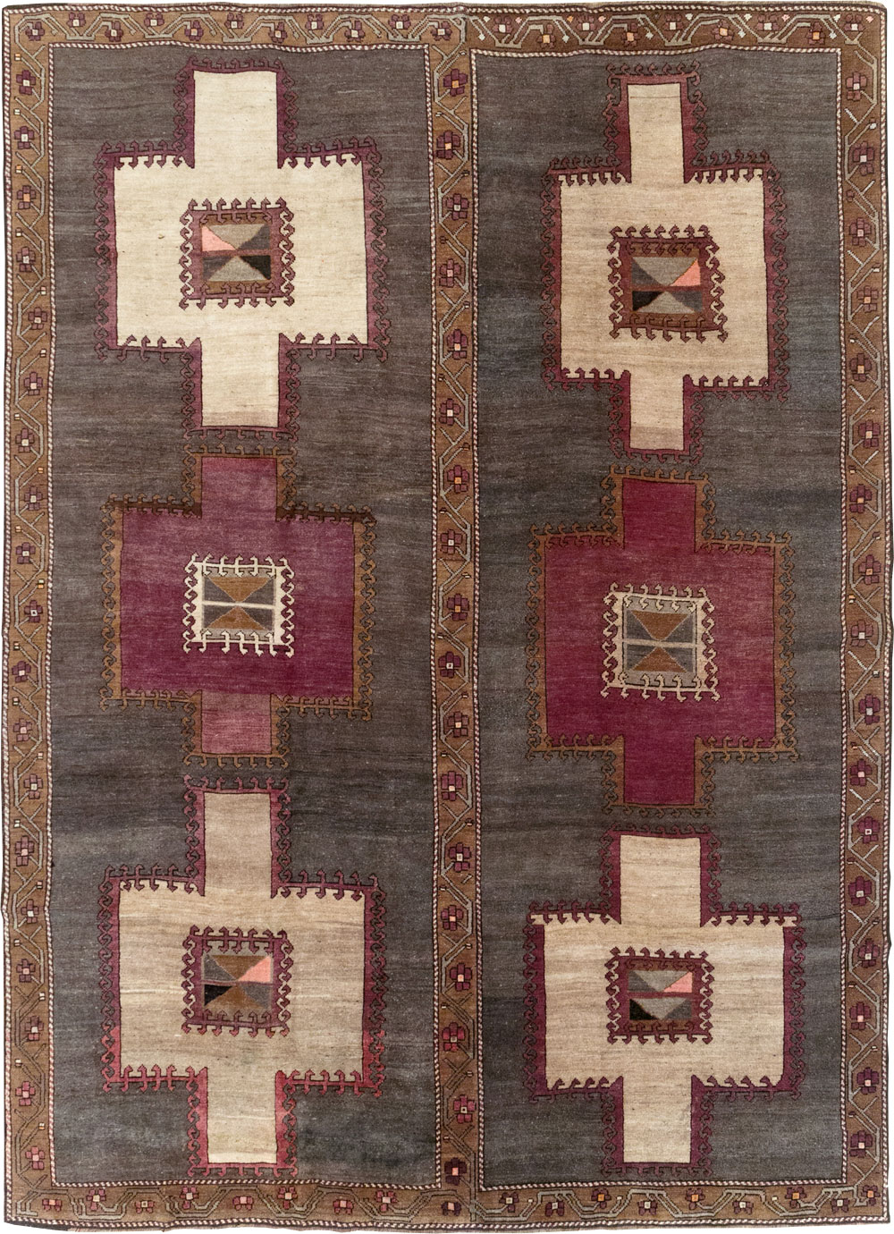 Tribal Vintage Turkish Anatolian Room Size Carpet, No.31897 - Gsblank