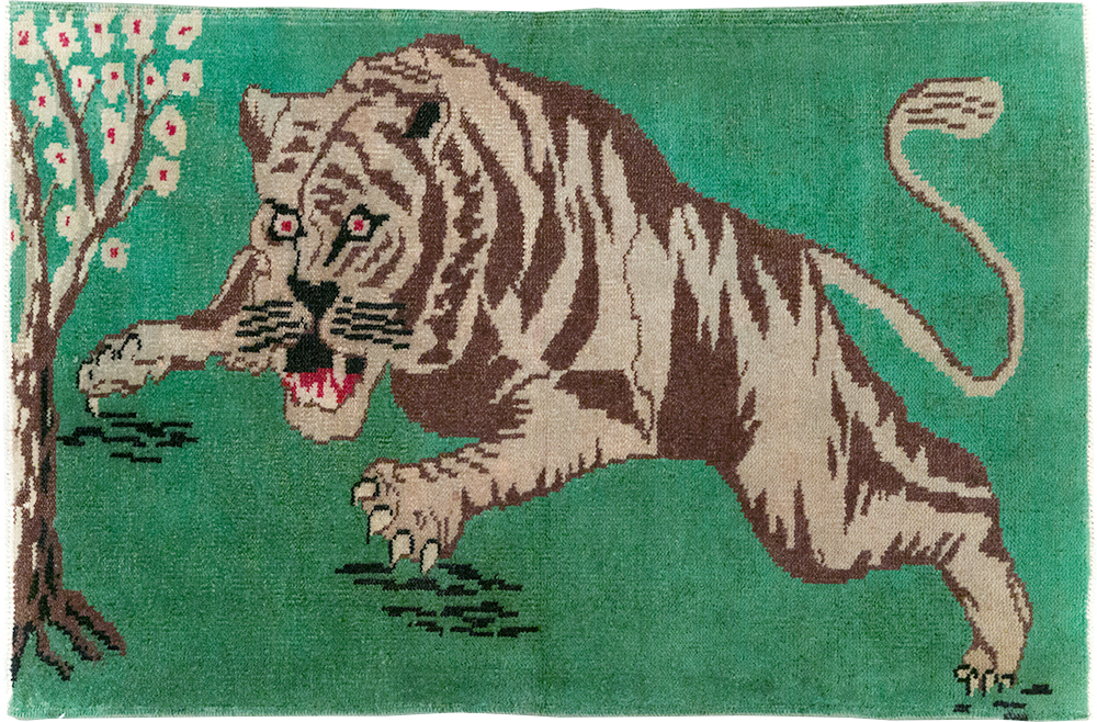 Vintage Turkish Anatolian Pictorial Rug, No.31898 - Gsblank