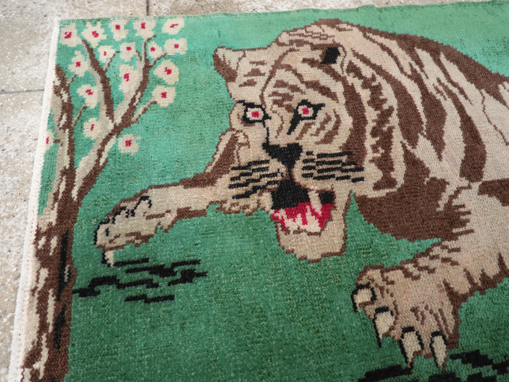 Vintage Turkish Anatolian Pictorial Rug, No.31898 - Gsblank