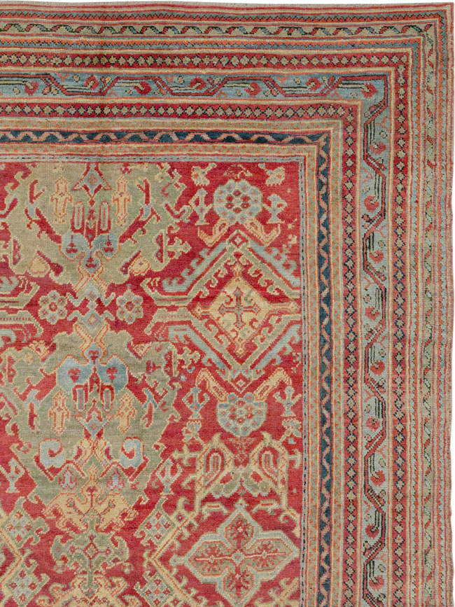 Antique Turkish Oushak Large Room Size Carpet, No.31899 - Gsblank