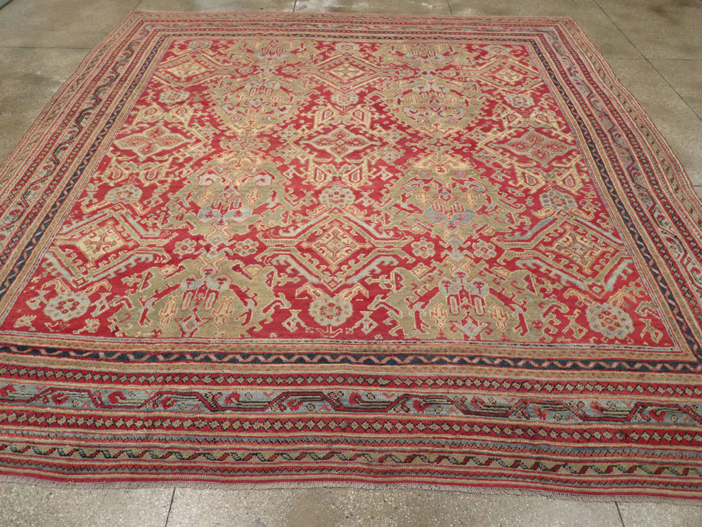 Antique Turkish Oushak Large Room Size Carpet, No.31899 - Gsblank