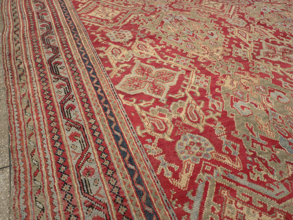 Antique Turkish Oushak Large Room Size Carpet, No.31899 - Gsblank