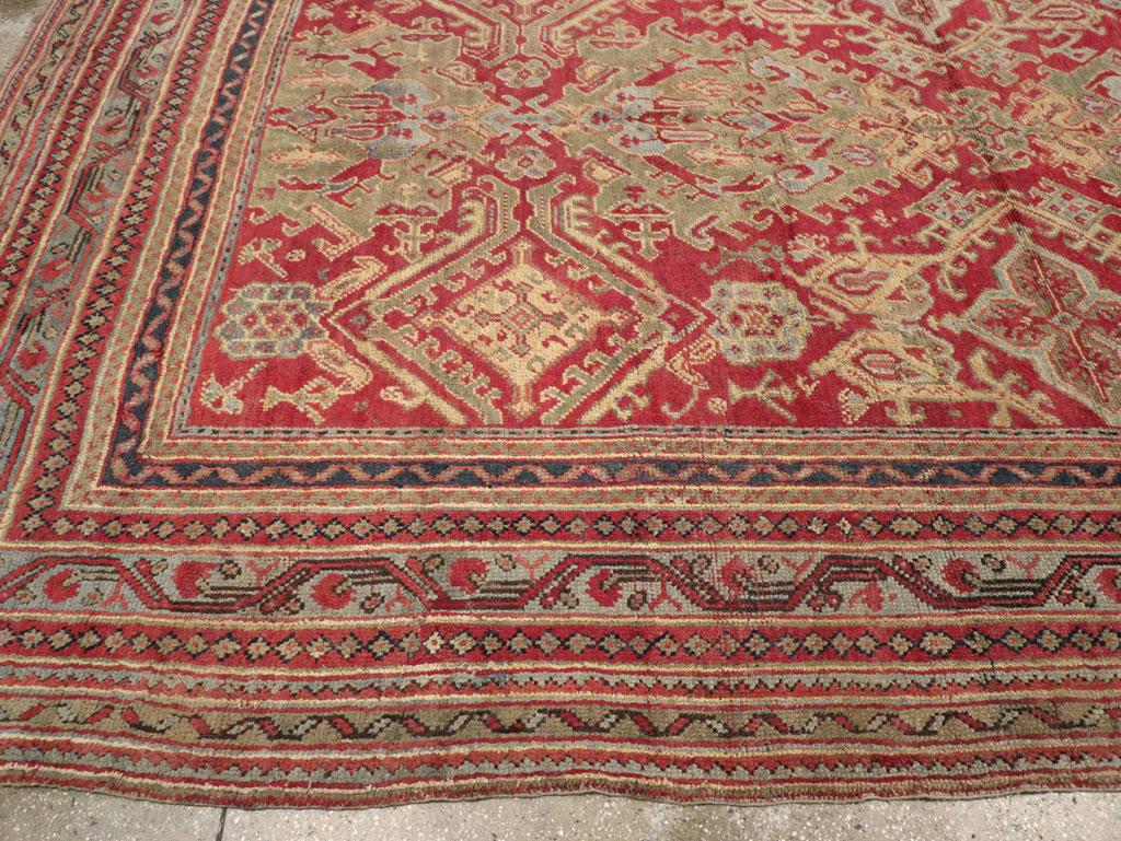 Antique Turkish Oushak Large Room Size Carpet, No.31899 - Gsblank