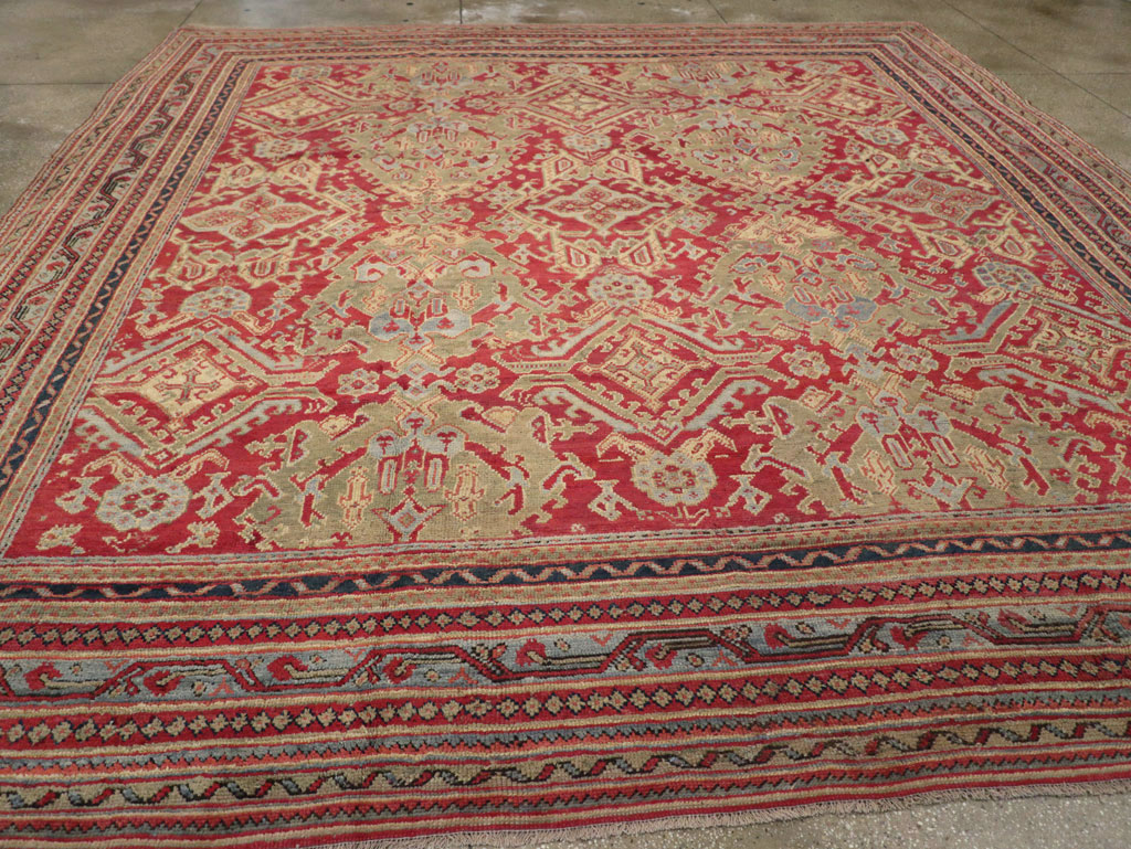 Antique Turkish Oushak Large Room Size Carpet, No.31899 - Gsblank