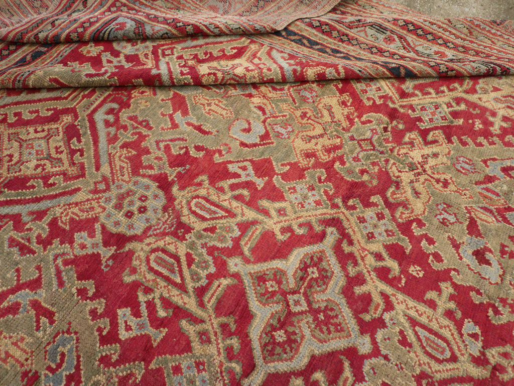 Antique Turkish Oushak Large Room Size Carpet, No.31899 - Gsblank