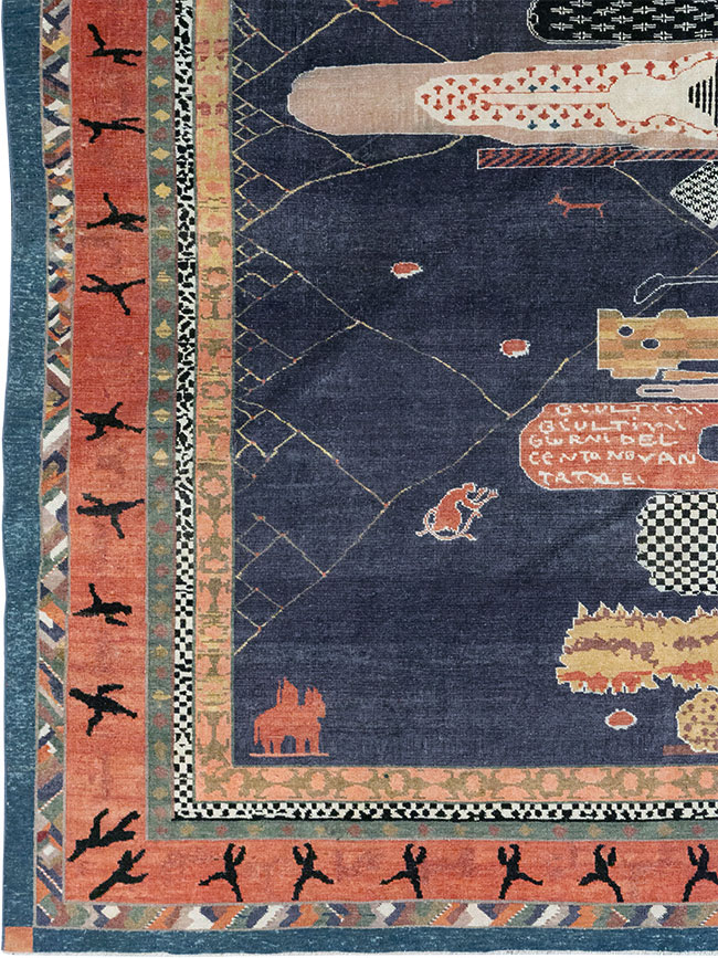 Vintage Turkish Anatolian Accent Carpet, No.31901 - Gsblank