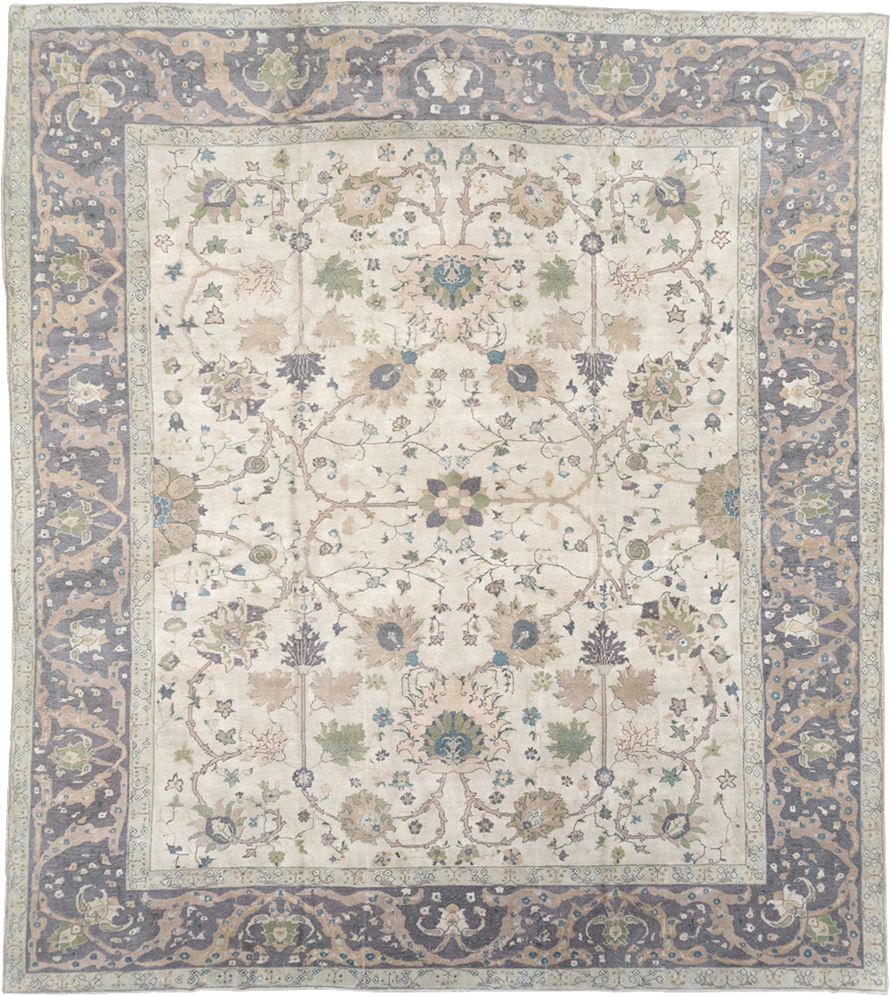 Vintage Turkish Oushak Large Square Room Size Carpet, No.31911 - Gsblank