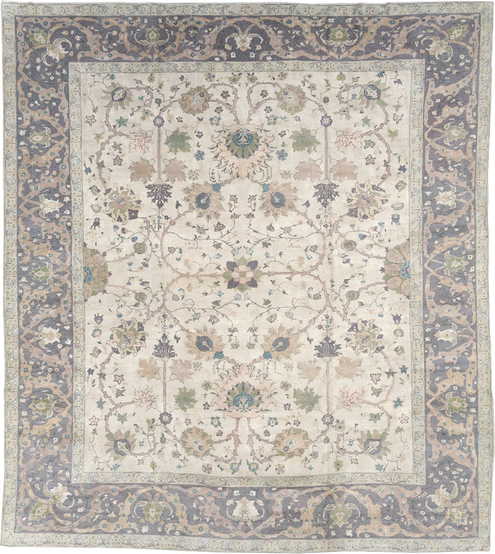 Vintage Turkish Oushak Large Square Room Size Carpet, No.31911 - Gsblank