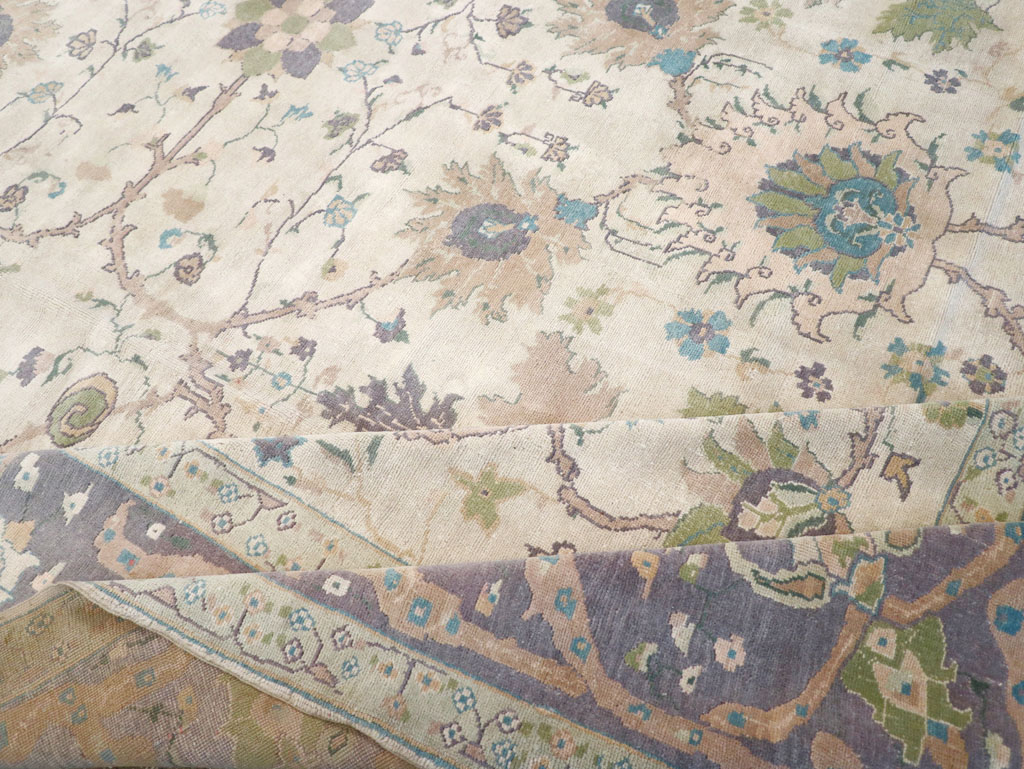 Vintage Turkish Oushak Large Square Room Size Carpet, No.31911 - Gsblank