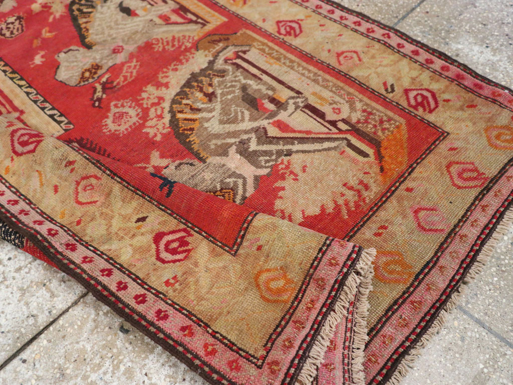 Antique Russian Karabagh Pictorial Rug, No.31914 - Gsblank