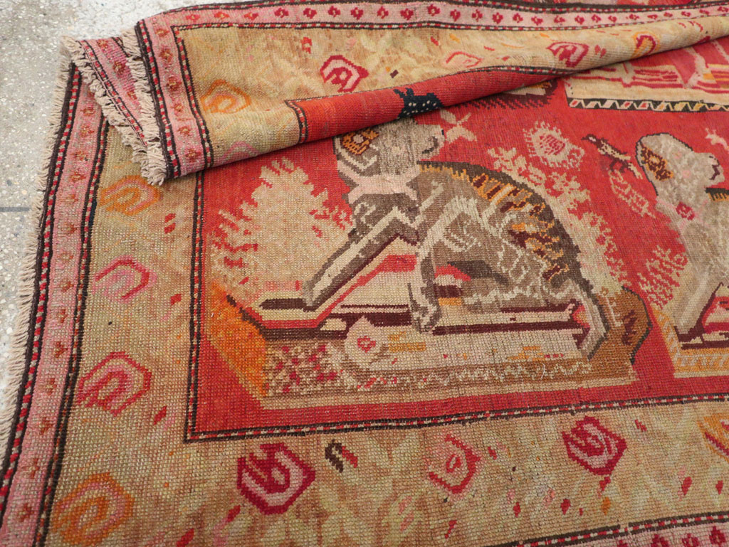 Antique Russian Karabagh Pictorial Rug, No.31914 - Gsblank