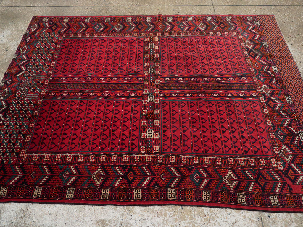 Vintage Central Asian Tekke Accent Rug, No.31915 - Gsblank