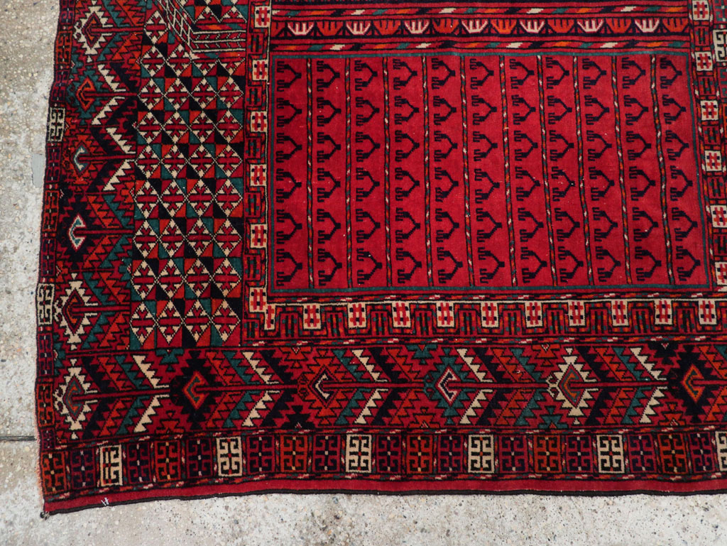 Vintage Central Asian Tekke Accent Rug, No.31915 - Gsblank