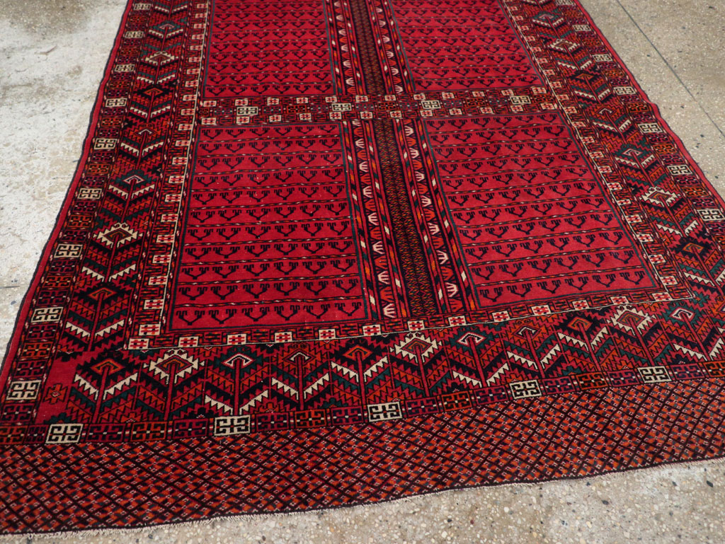 Vintage Central Asian Tekke Accent Rug, No.31915 - Gsblank