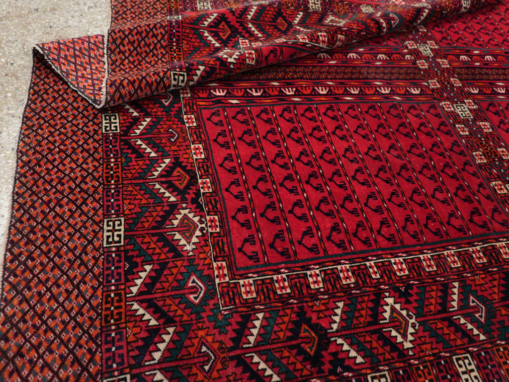 Vintage Central Asian Tekke Accent Rug, No.31915 - Gsblank