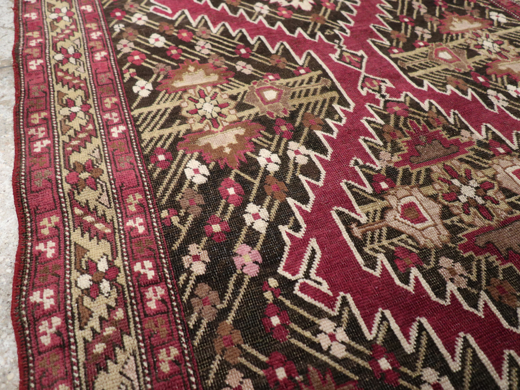 Antique Caucasian Karabagh Accent Rug, No.31923 - Gsblank