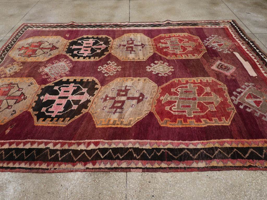 Vintage Turkish Anatolian Small Room Size Carpet, No.31925 - Gsblank