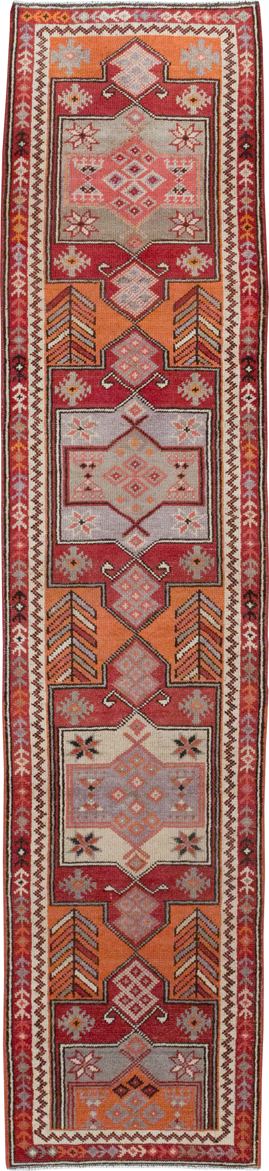 Vintage Turkish Tribal Runner, No.31928 - Gsblank