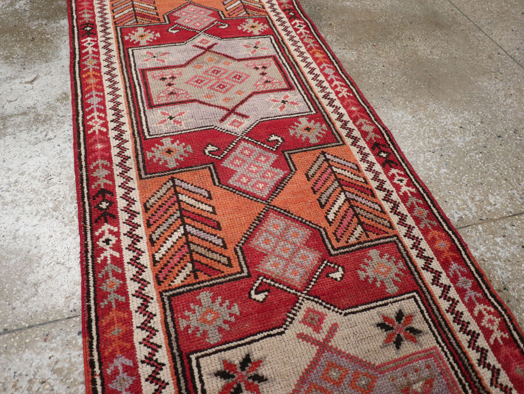 Vintage Turkish Tribal Runner, No.31928 - Gsblank
