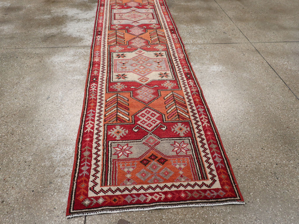 Vintage Turkish Tribal Runner, No.31928 - Gsblank
