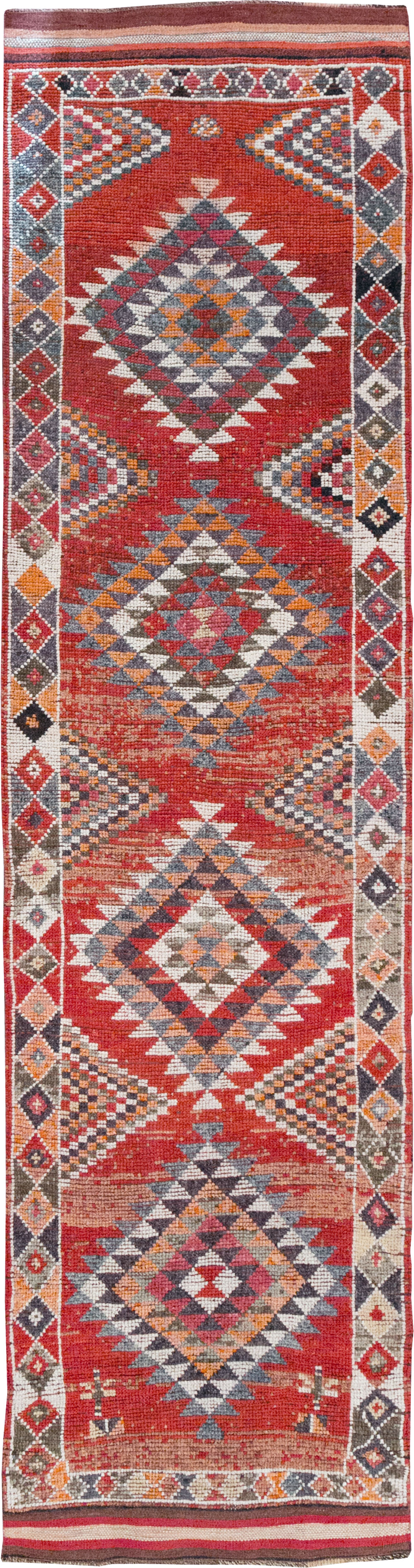 Vintage Turkish Tribal Runner, No.31934 - Gsblank