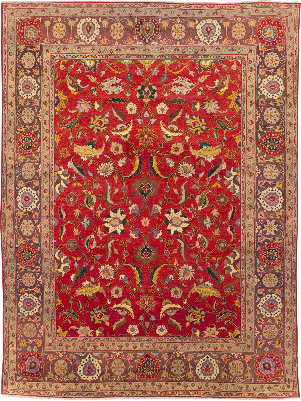 Antique Indian Amritsar Room Size Carpet, No.31935 - Gsblank