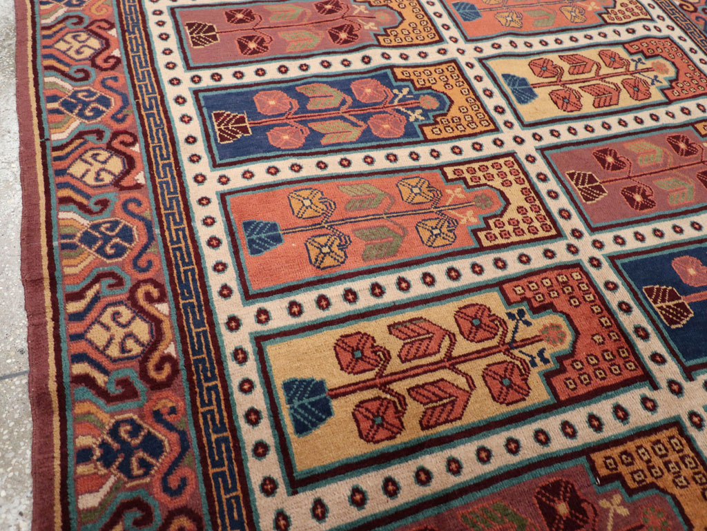 Vintage East Turkestan Khotan Accent Carpet, No.31937 - Gsblank