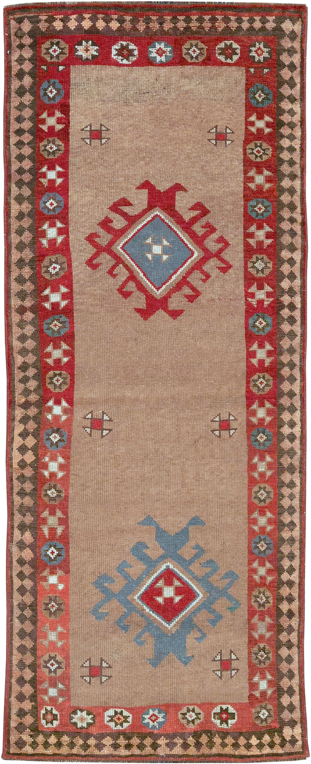Antique Persian Camel Hair Serab Runner, No.31940 - Gsblank