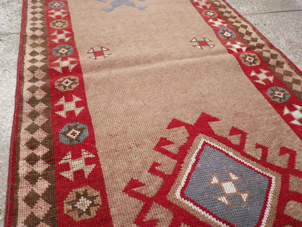 Antique Persian Camel Hair Serab Runner, No.31940 - Gsblank
