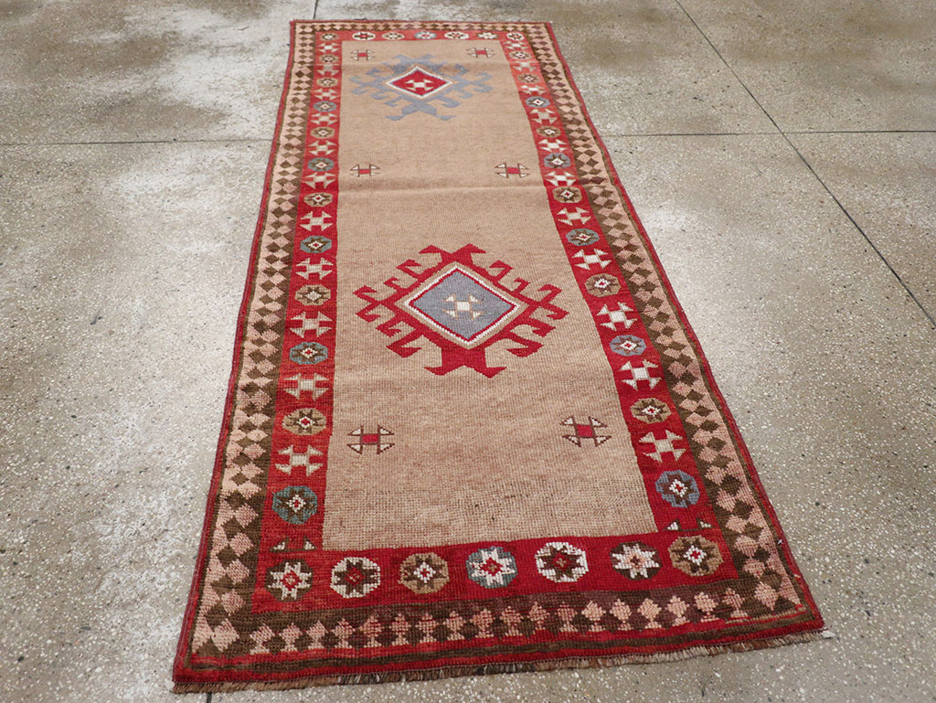 Antique Persian Camel Hair Serab Runner, No.31940 - Gsblank
