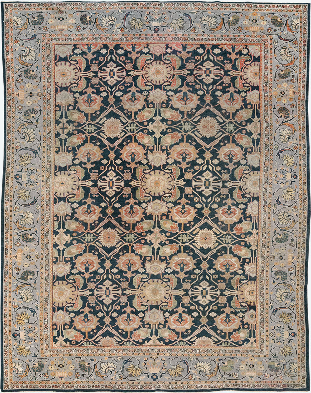 Antique Persian Mahal Room Size Carpet, No.31942 - Gsblank
