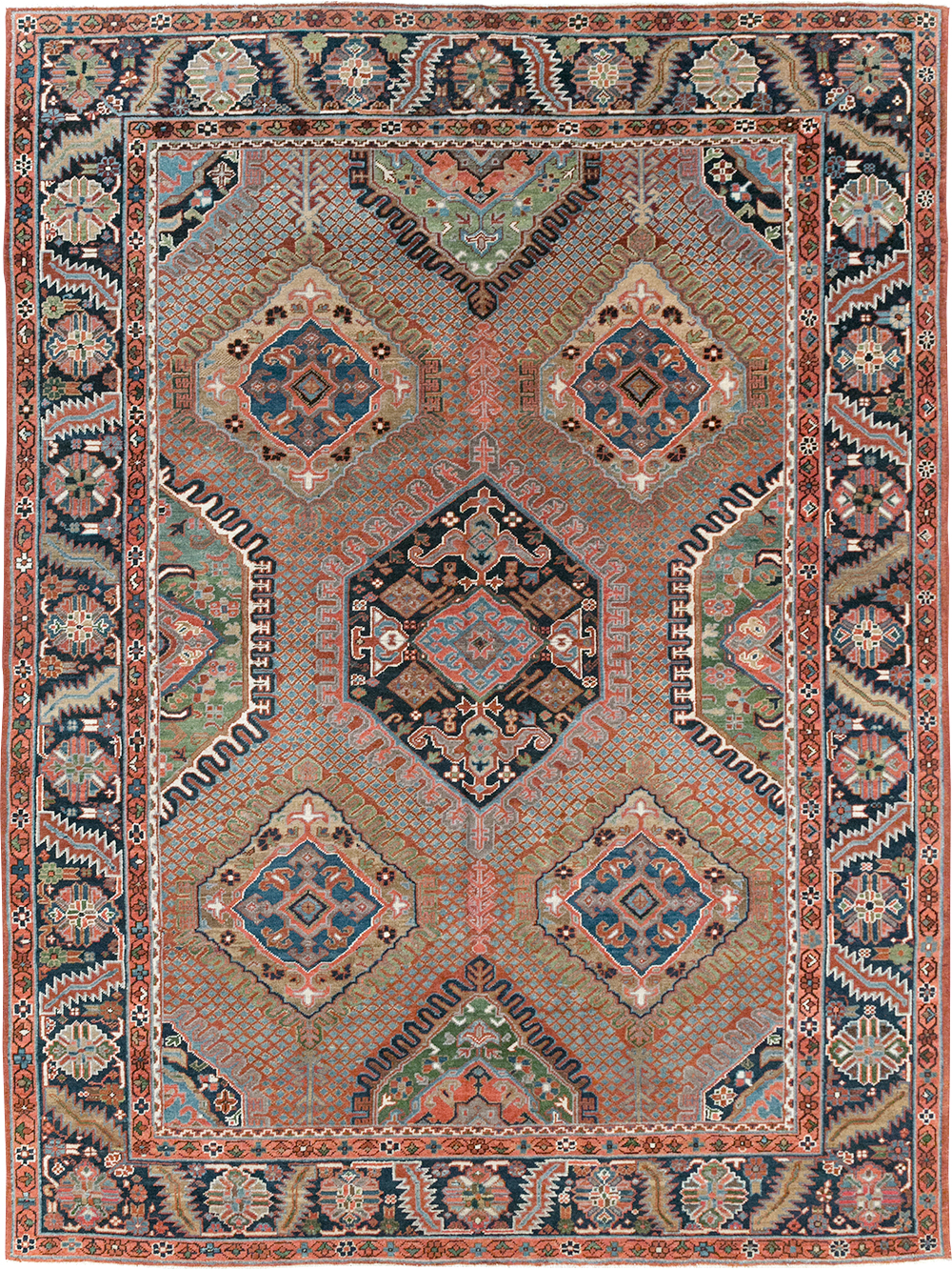 Antique Persian Heriz Carpet, No.31944 - Gsblank