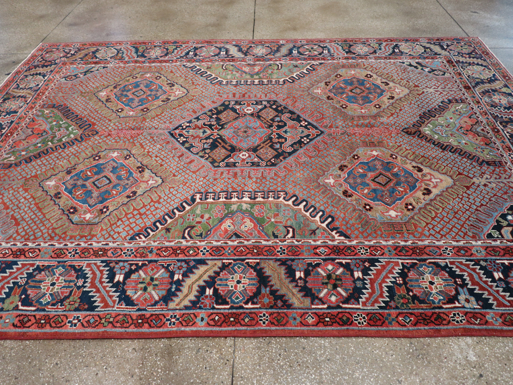 Antique Persian Heriz Carpet, No.31944 - Gsblank