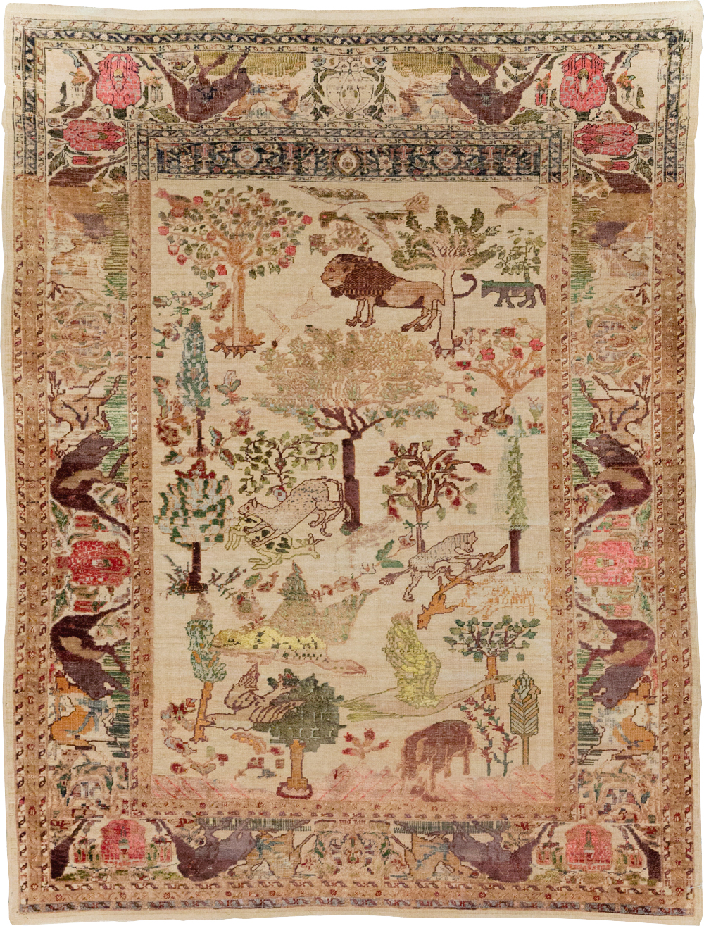Antique Pictorial Kayseri Rug, No.31951 - Gsblank