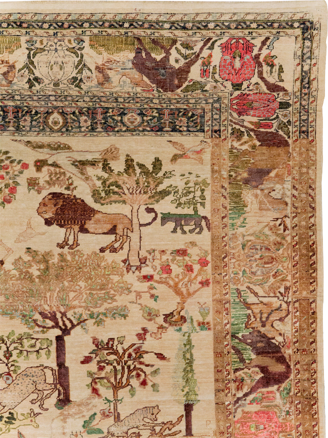 Antique Pictorial Kayseri Rug, No.31951 - Gsblank