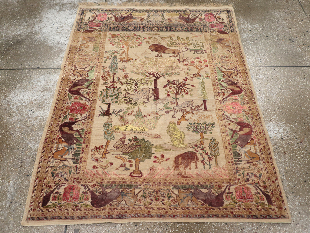 Antique Pictorial Kayseri Rug, No.31951 - Gsblank