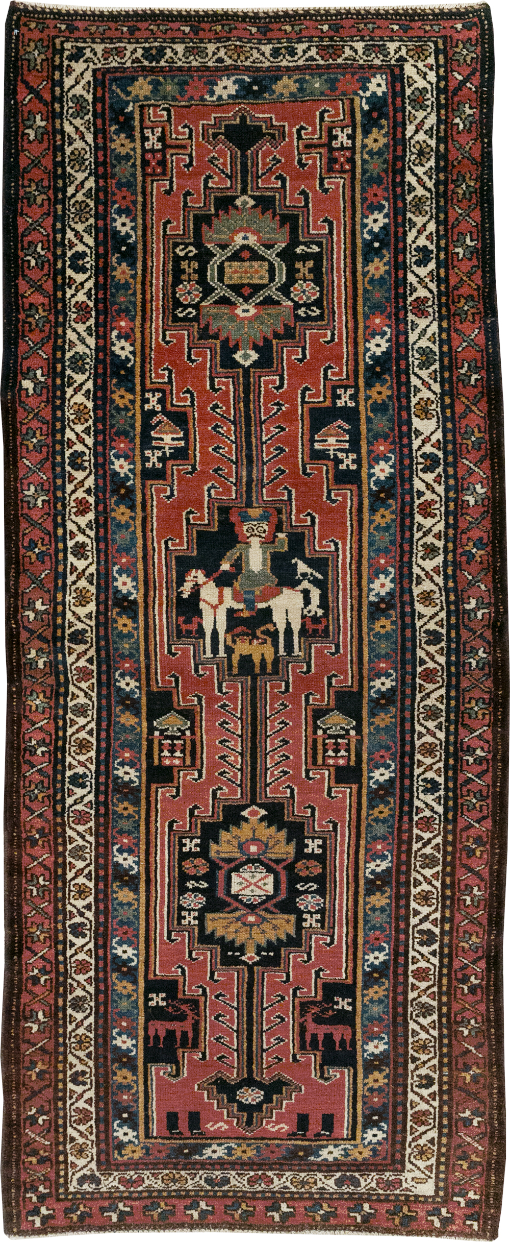 Antique Persian Kurdish Pictorial Rug, No.31953 - Gsblank