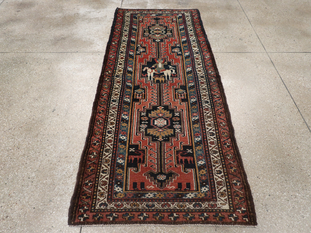 Antique Persian Kurdish Pictorial Rug, No.31953 - Gsblank