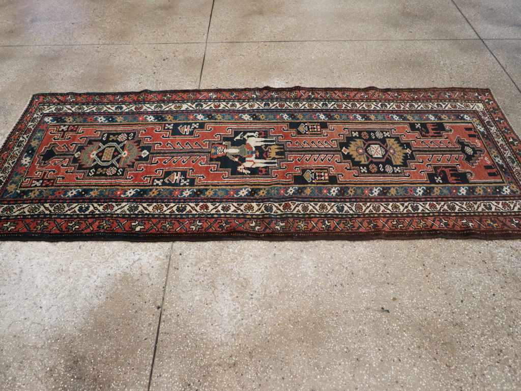 Antique Persian Kurdish Pictorial Rug, No.31953 - Gsblank