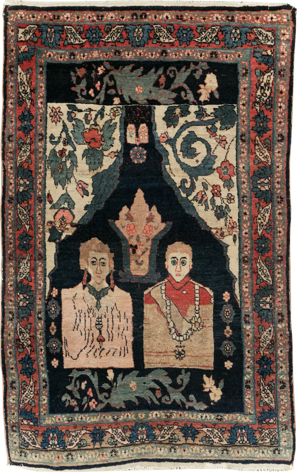 Antique Persian Bidjar Pictorial Rug, No.31954 - Gsblank