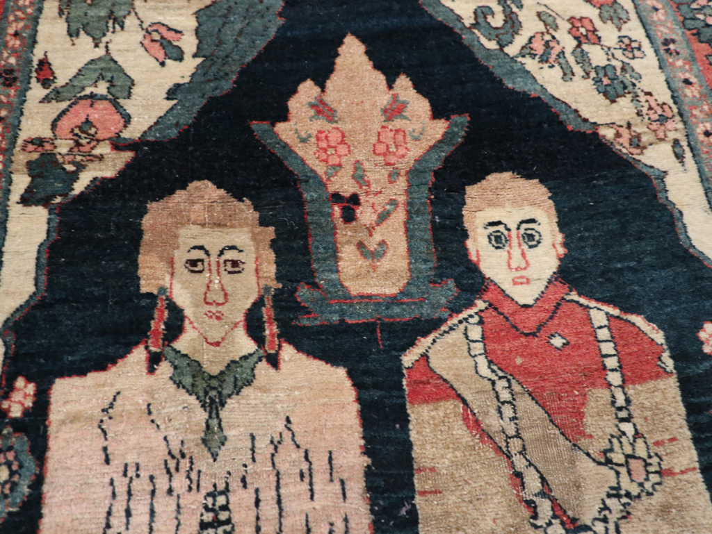 Antique Persian Bidjar Pictorial Rug, No.31954 - Gsblank