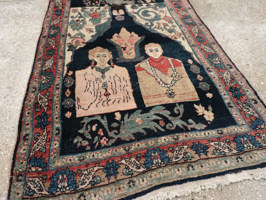 Antique Persian Bidjar Pictorial Rug, No.31954 - Gsblank