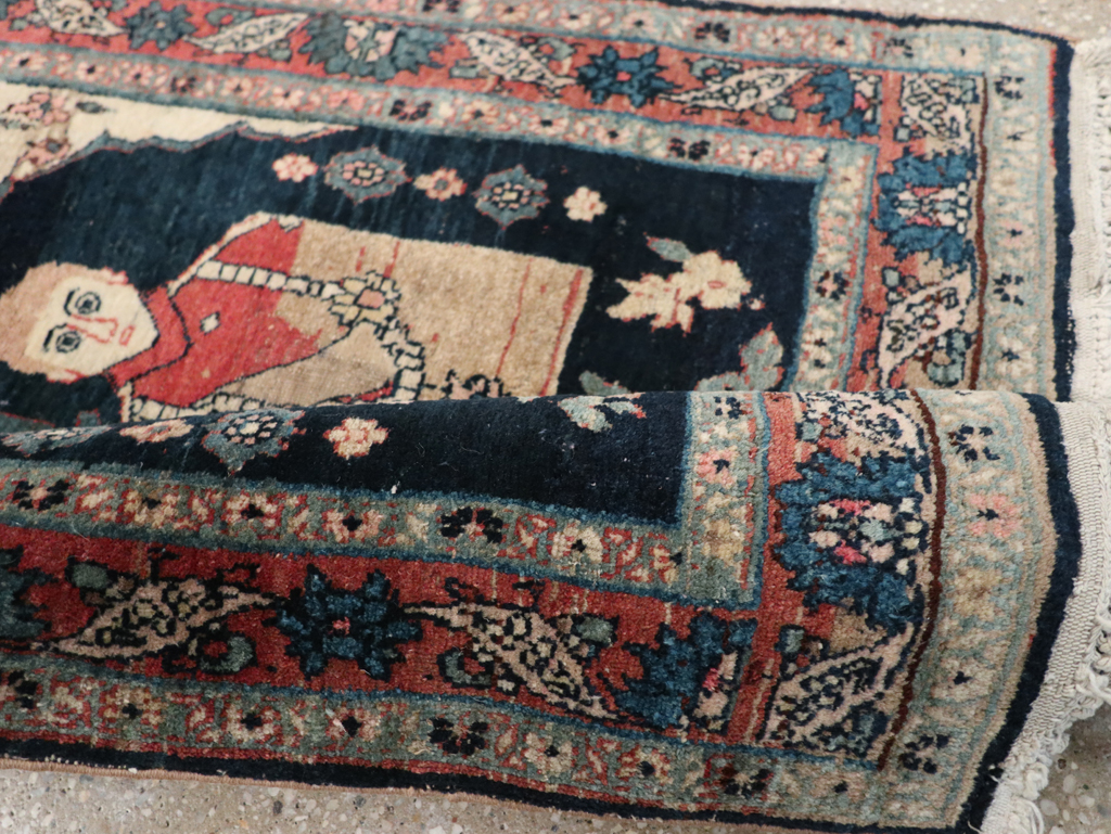 Antique Persian Bidjar Pictorial Rug, No.31954 - Gsblank