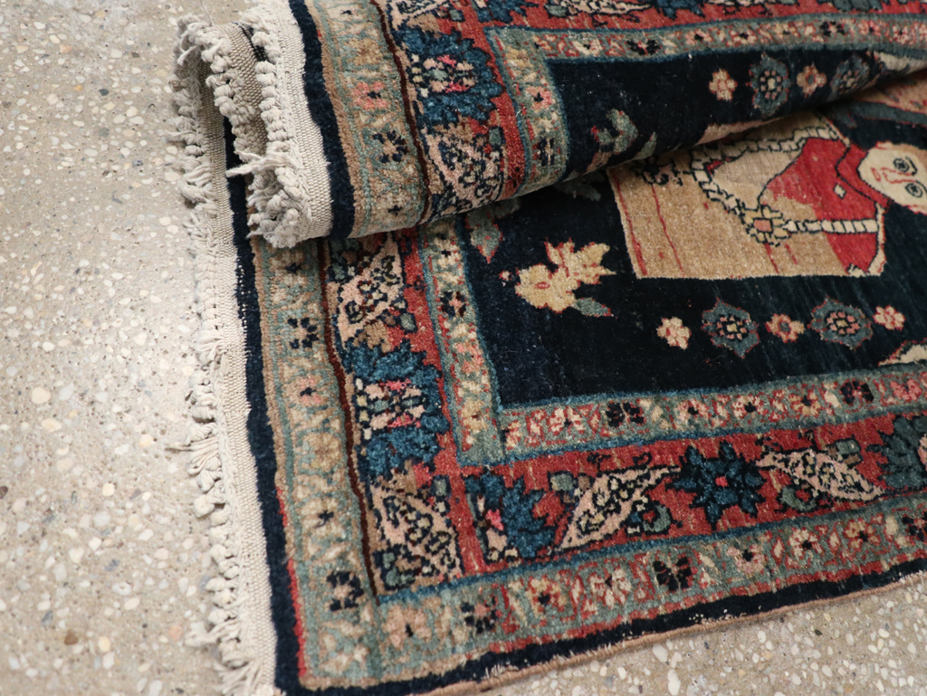 Antique Persian Bidjar Pictorial Rug, No.31954 - Gsblank