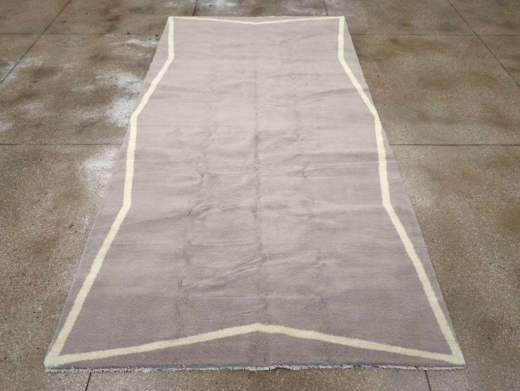 Modern Turkish Art Deco Wide Gallery Runner, No.31960 - Gsblank
