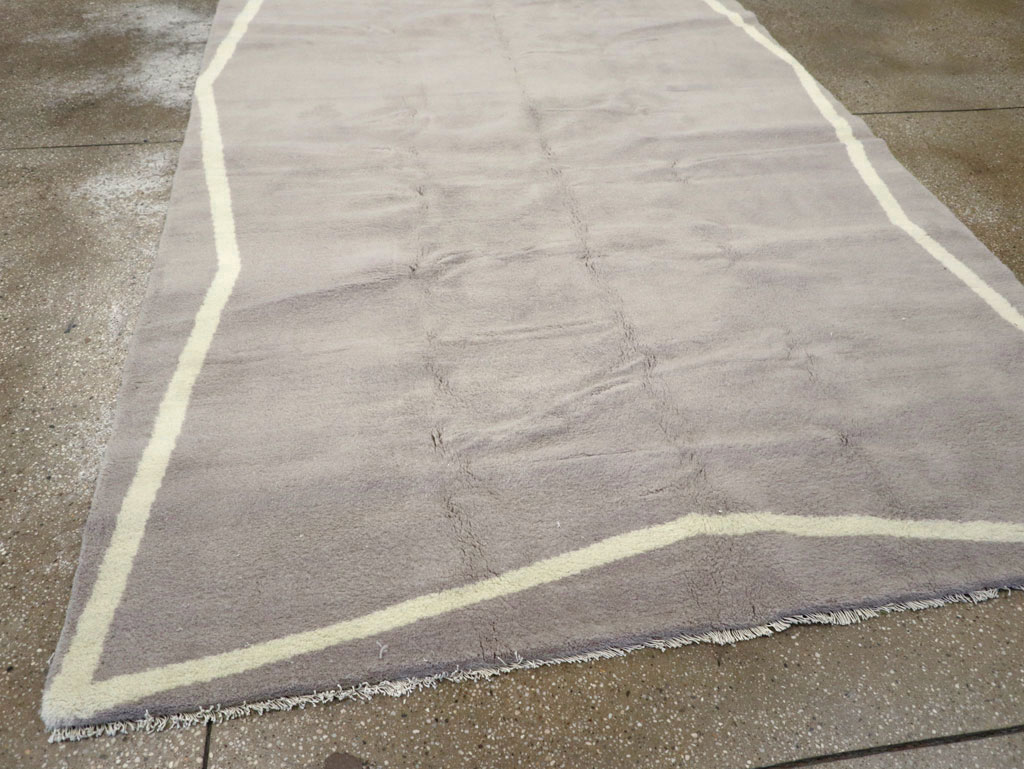 Modern Turkish Art Deco Wide Gallery Runner, No.31960 - Gsblank